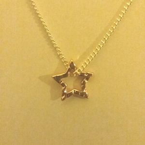 Wear 2 ways! Rose Gold Star on Silver Necklace